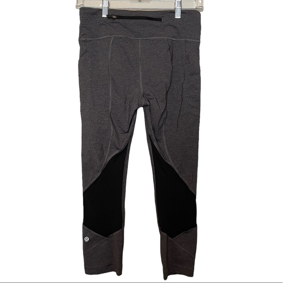Lululemon Grey Pace Rival Crop Size 6 - Picture 5 of 9